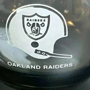 NFL‎ Oakland Raiders Roly Poly Glass Vintage Smoked Gray Whiskey